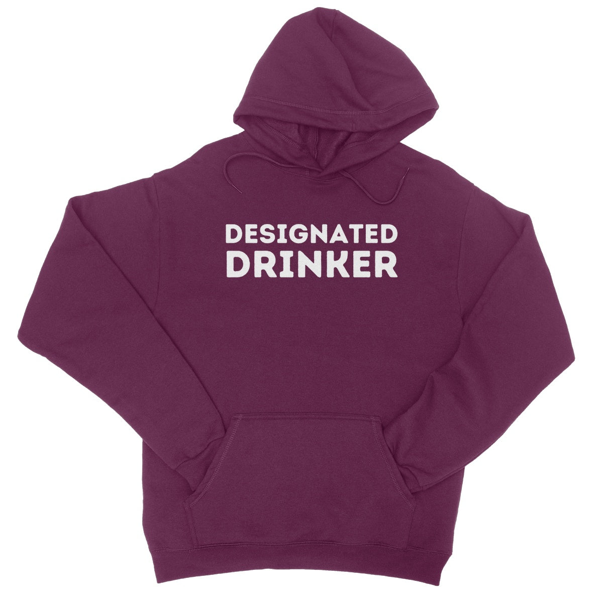 Designated Drinker Hoodie - Burgundy - Funny Hoodie