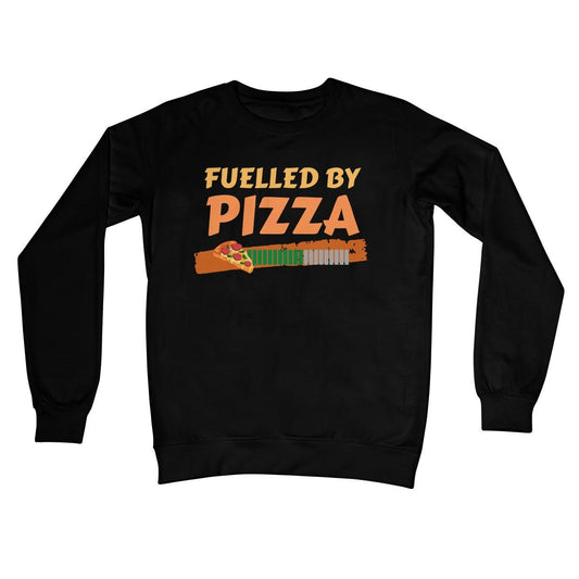 Fuelled By Pizza Jumper - Jet Black - Funny Jumper