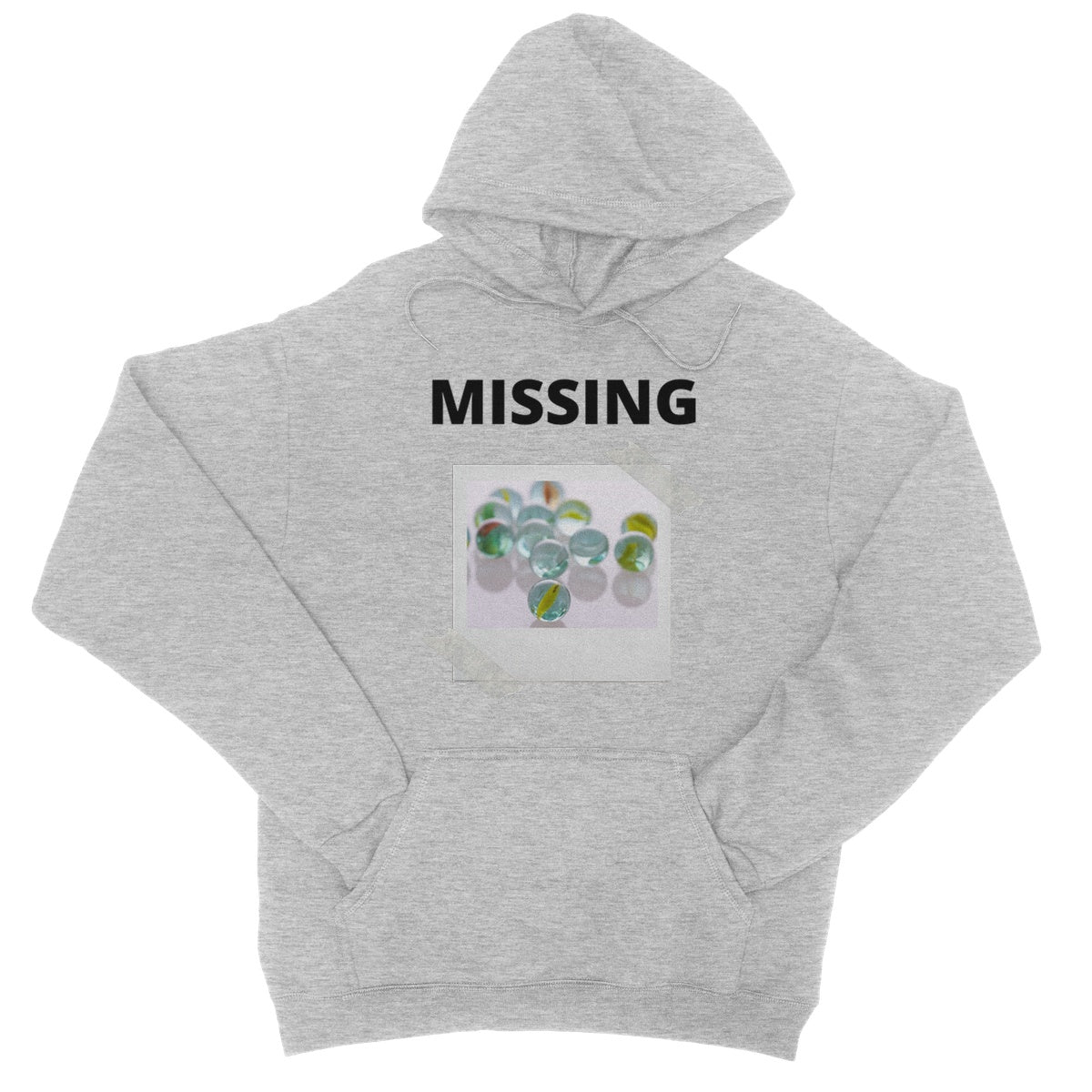 Lost My Marbles Hoodie - Heather Grey - Funny Hoodie
