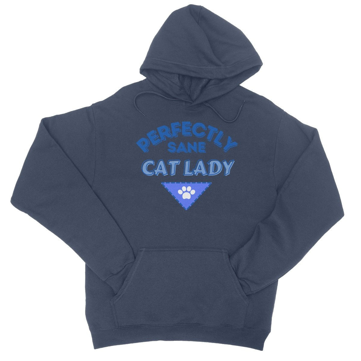 Perfectly Sane Cat Lady Hoodie - Oxford Navy - Funny Hoodie