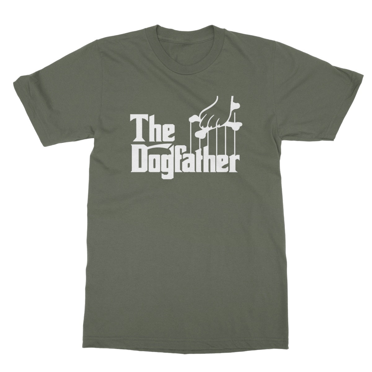 The Dogfather T-Shirt - Military Green - Funny T-Shirt