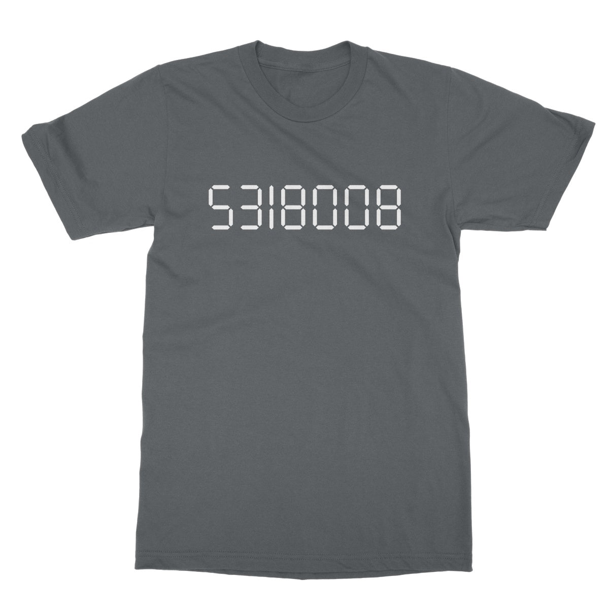Calculator Boobies T-Shirt - Charcoal - Funny T-Shirt