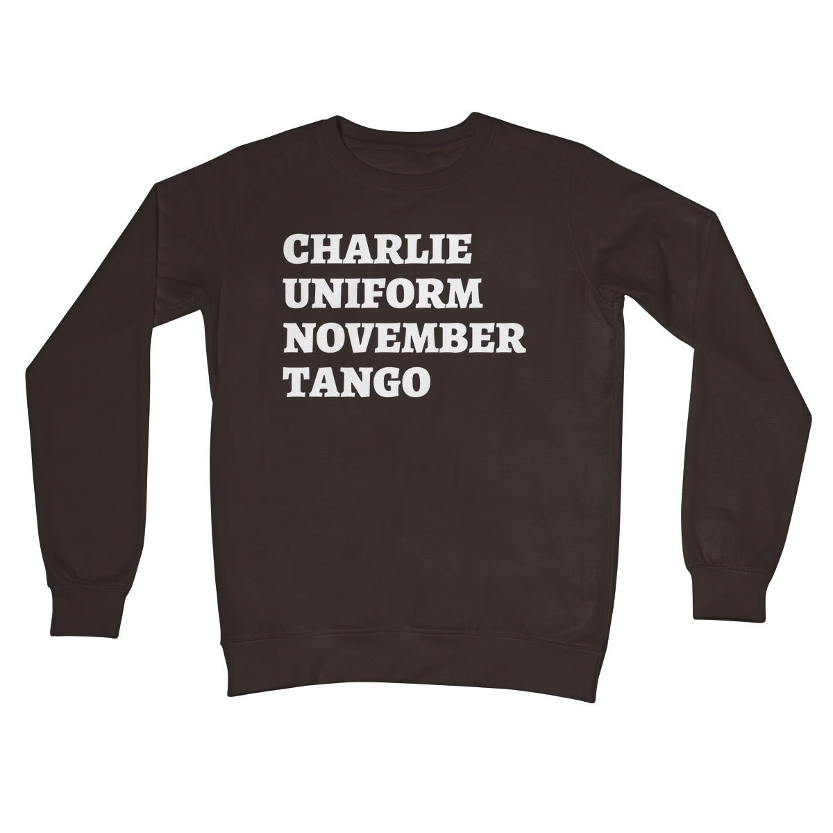 Charlie Uniform November Tango Jumper - Hot Chocolate - Funny Jumper