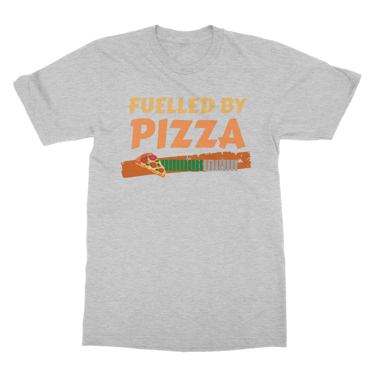 Fuelled By Pizza T-Shirt - Sport Grey - Funny T-Shirt