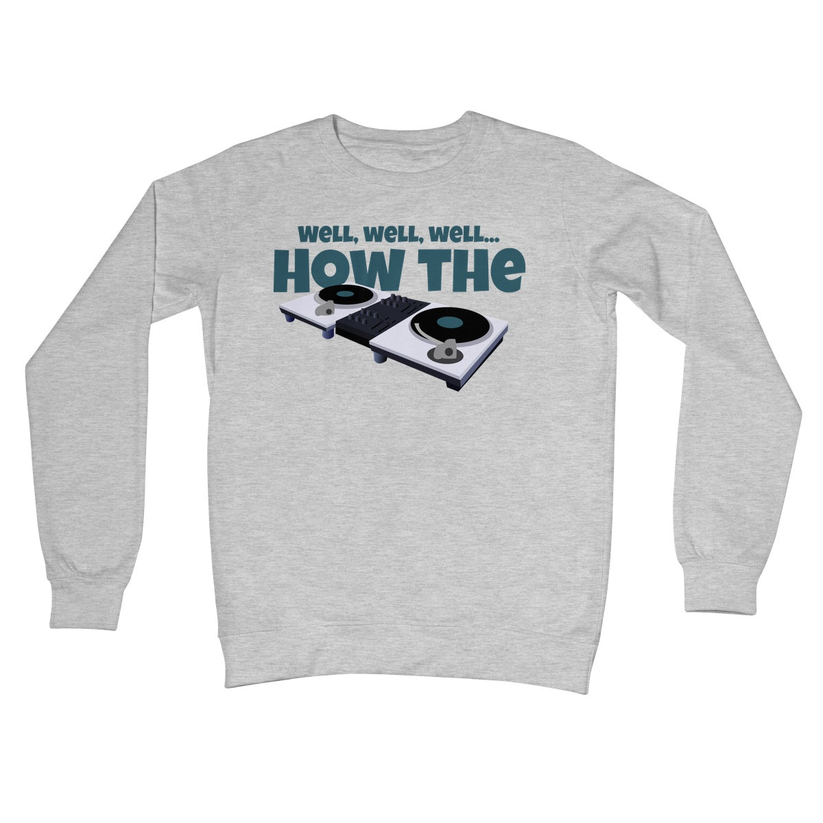 How The Turntables Jumper - Heather Grey - Funny Jumper