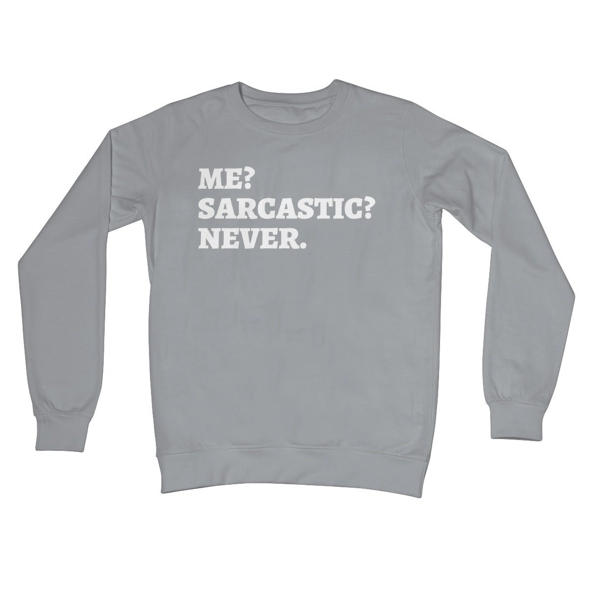 Me? Sarcastic? Never. Jumper - Steel Grey - Funny Jumper