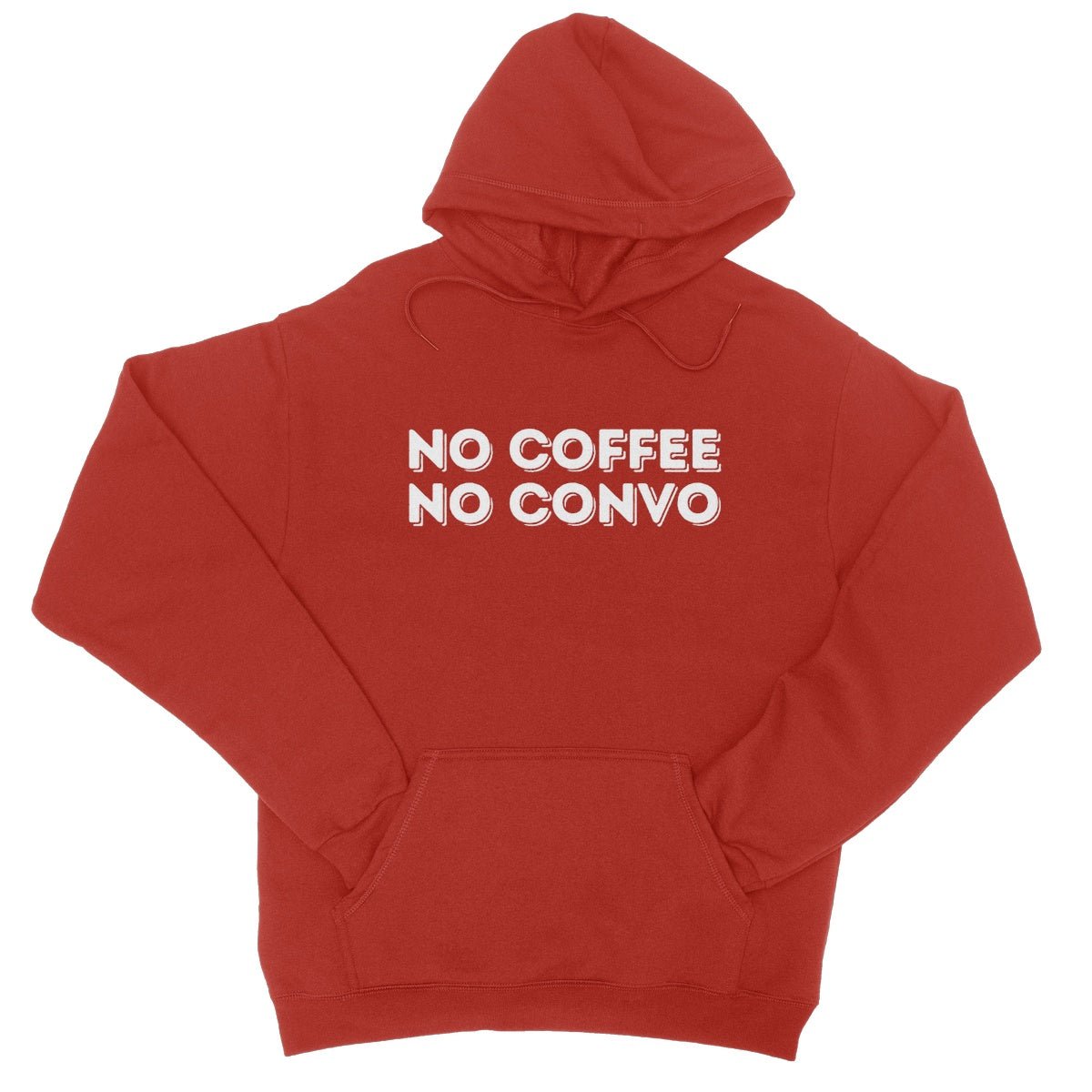 No Coffee No Convo Hoodie - Fire Red - Funny Hoodie