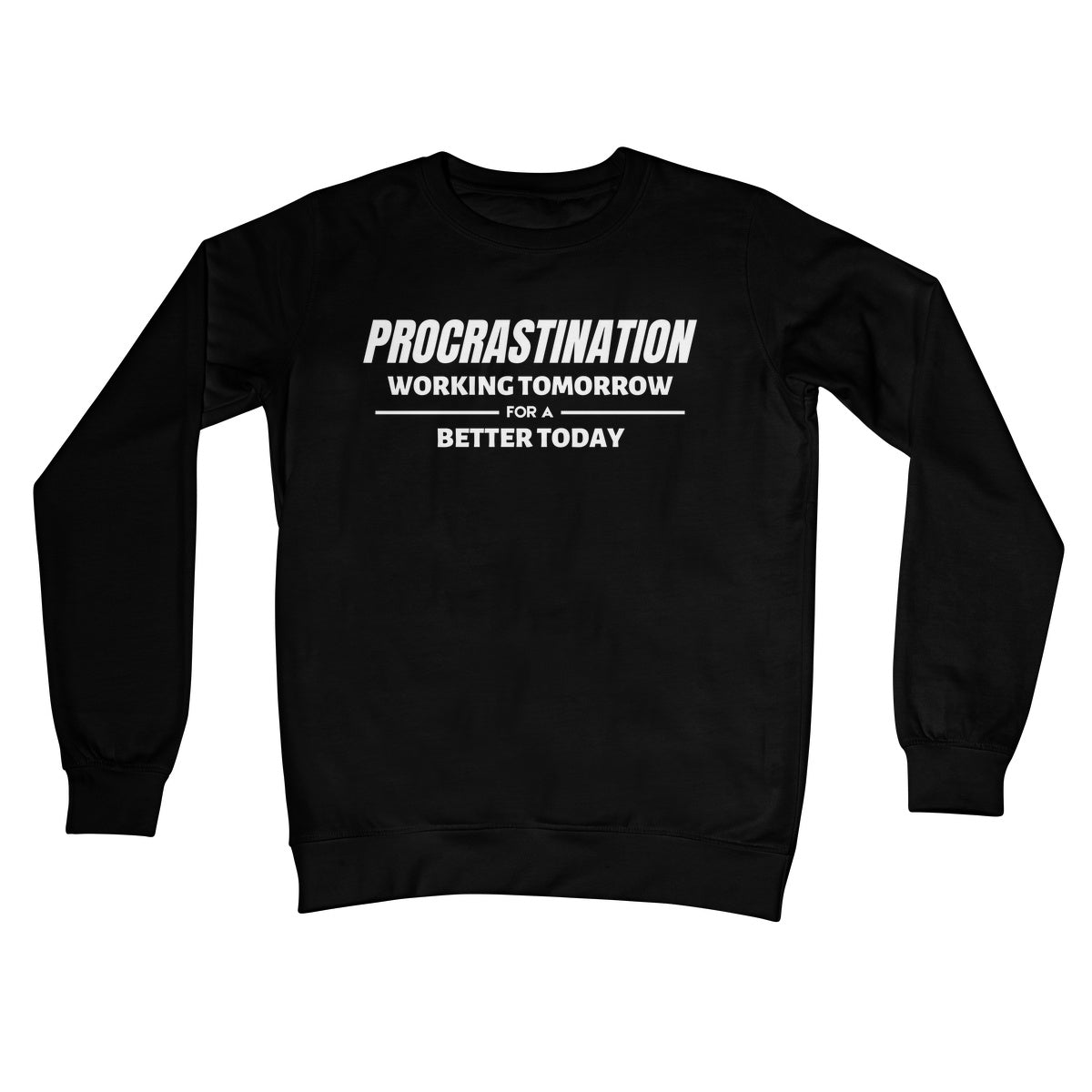 Procrastination Jumper - Jet Black - Funny Jumper