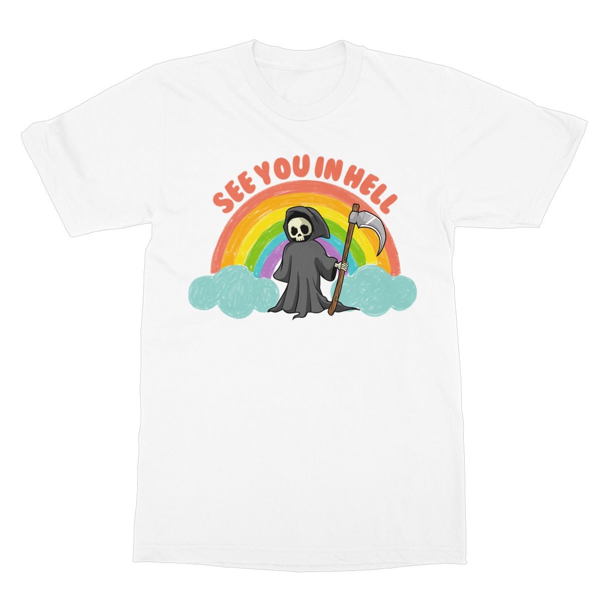 See You In Hell T-Shirt - White - Funny T-Shirt