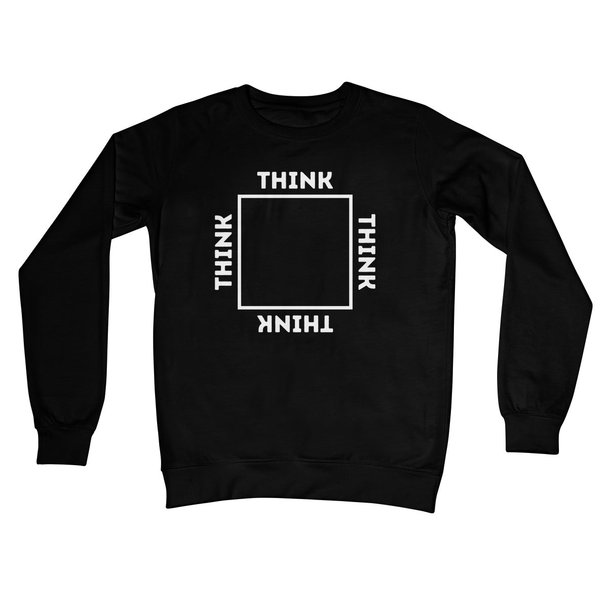 Think Outside The Box Jumper - Jet Black - Funny Jumper
