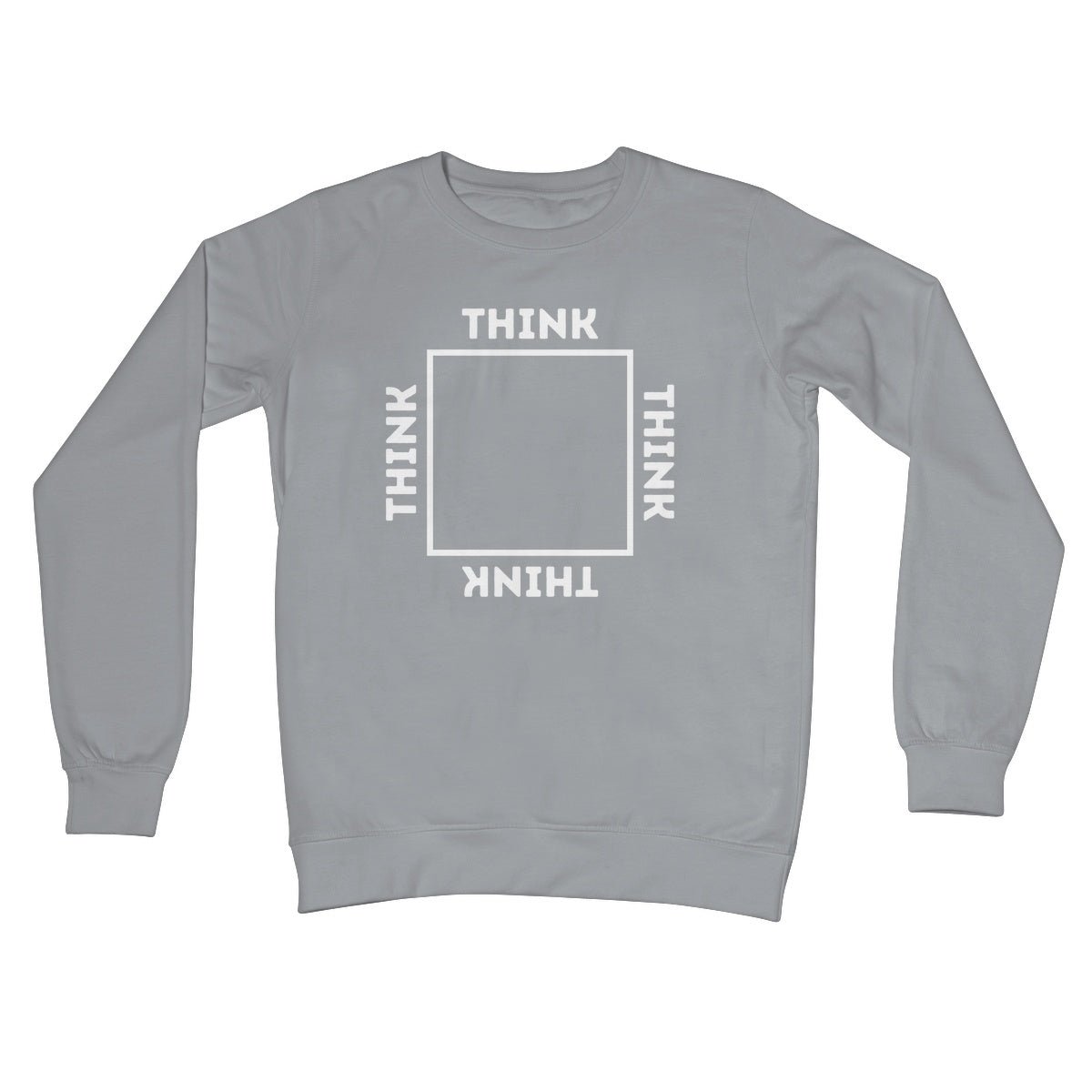 Think Outside The Box Jumper - Steel Grey - Funny Jumper