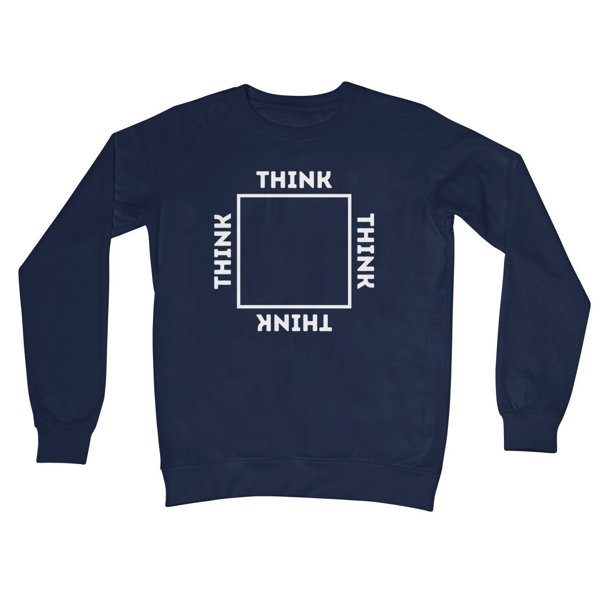 Think Outside The Box Jumper - Oxford Navy - Funny Jumper