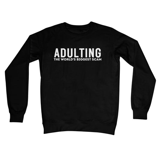 adulting jumper black