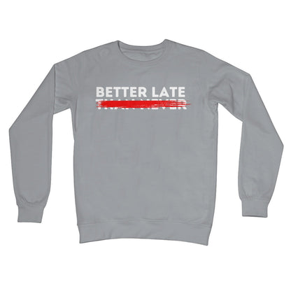 better late jumper grey