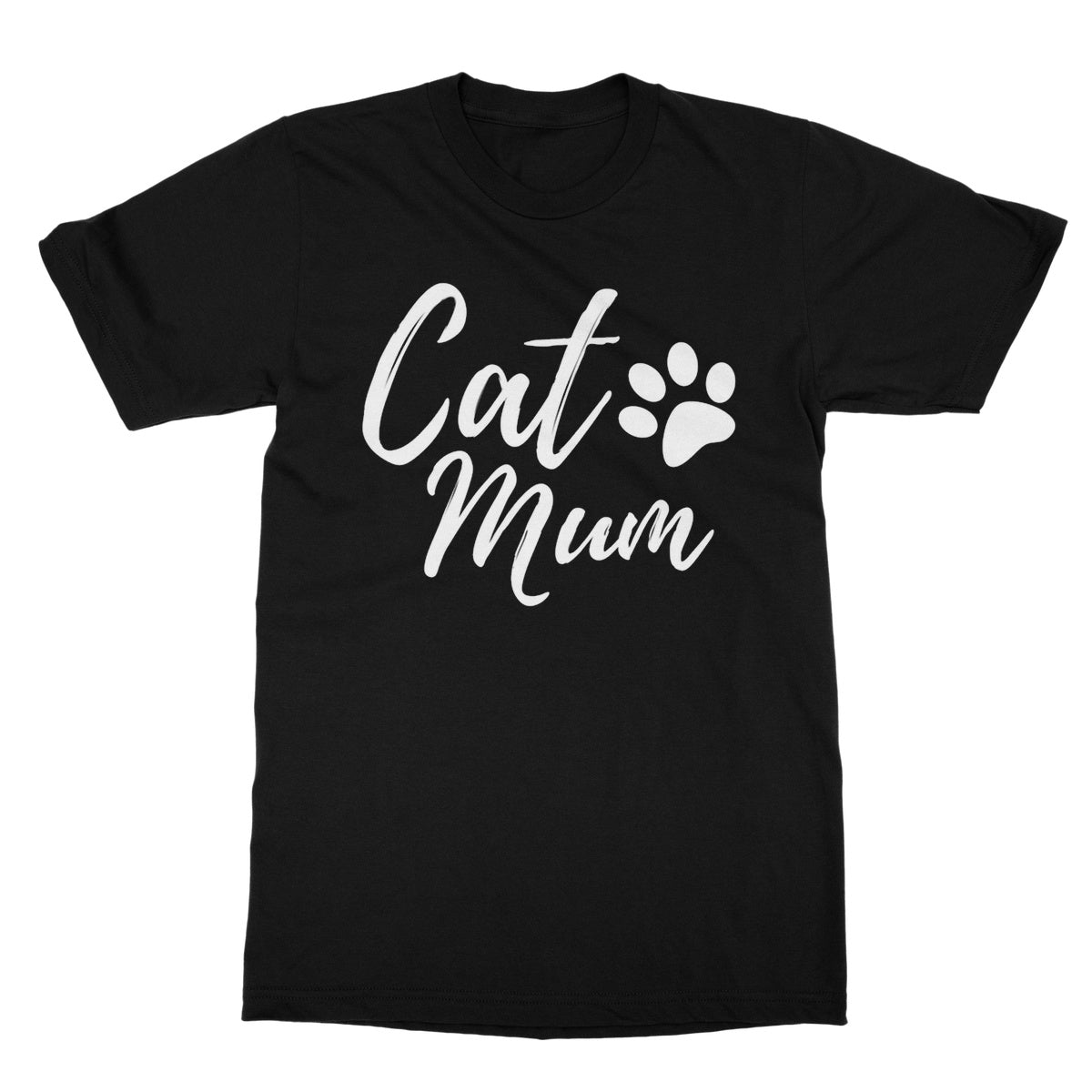 Cat Mum T-Shirt - Black - Funny T-Shirt