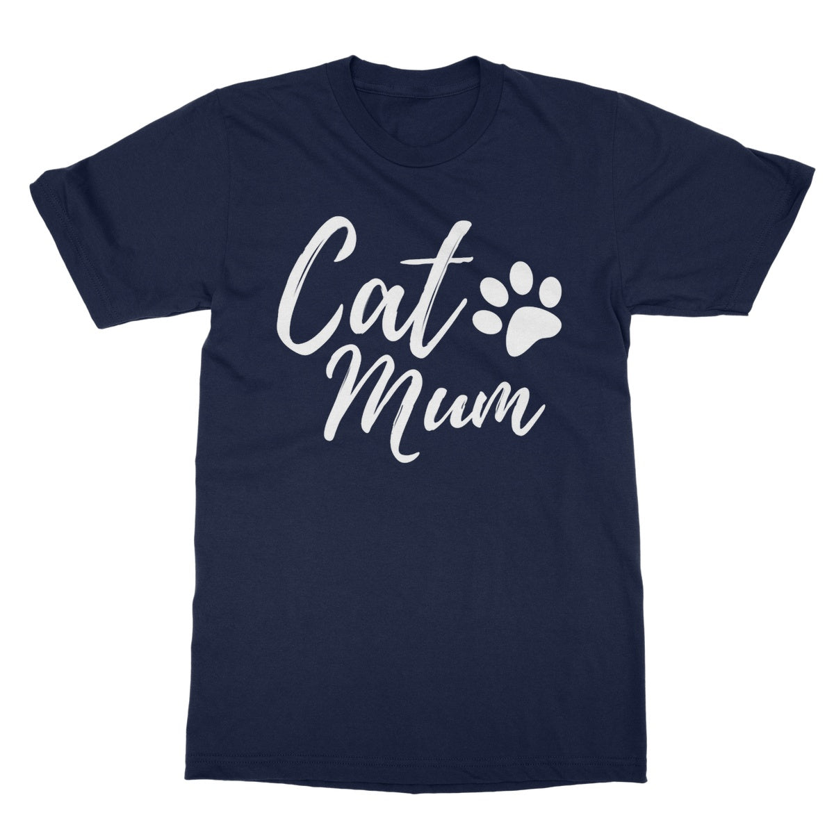Cat Mum T-Shirt - Navy - Funny T-Shirt