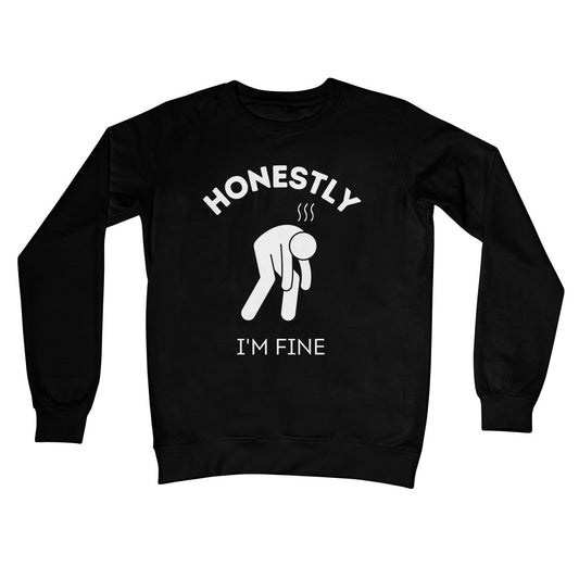 honestly I'm fine jumper black