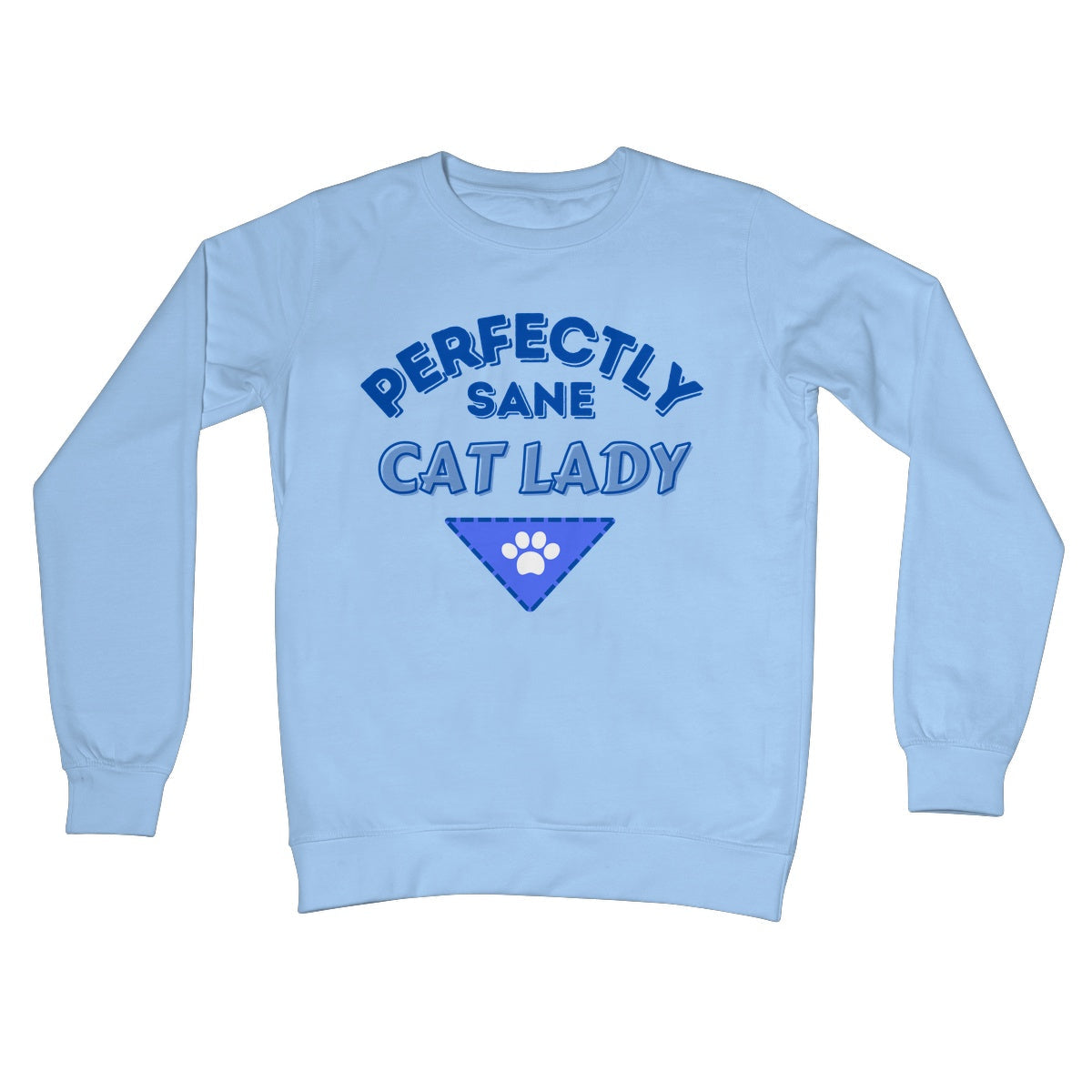 perfectly sane cat lady jumper blue