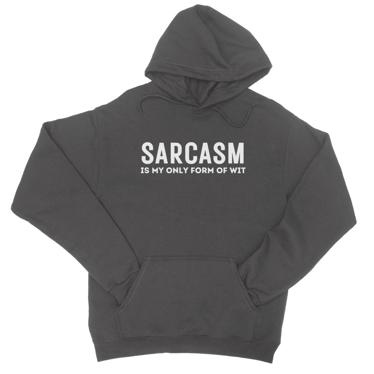 Sarcasm Is My Only Form Of Wit Hoodie - Charcoal - Funny Hoodie