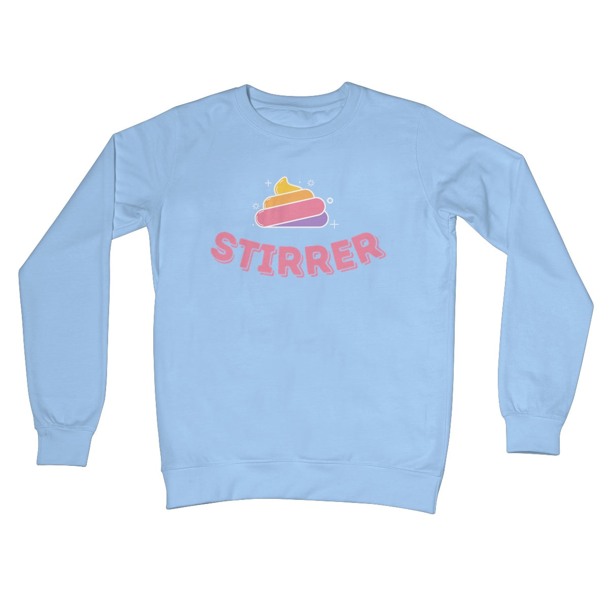 shit stirrer jumper blue