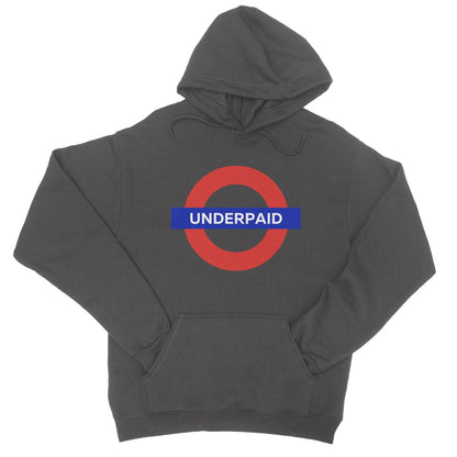 underpaid hoodie grey