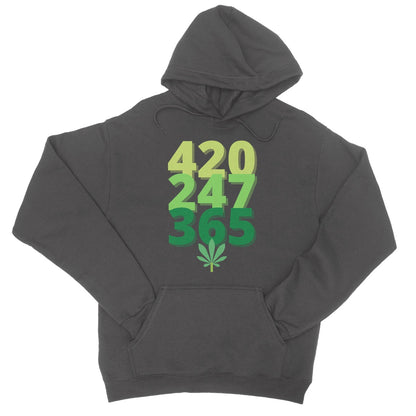 420 247 365 Hoodie - Charcoal - Funny Hoodie