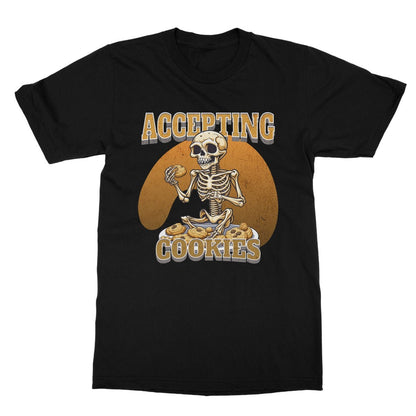 Accepting Cookies T-Shirt - Black - Funny T-Shirt