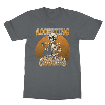 Accepting Cookies T-Shirt - Charcoal - Funny T-Shirt