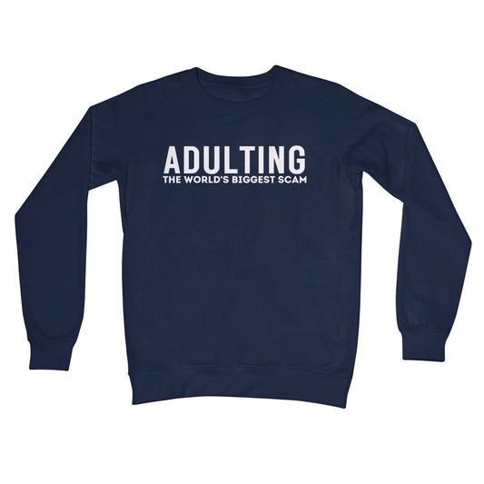 adulting jumper navy