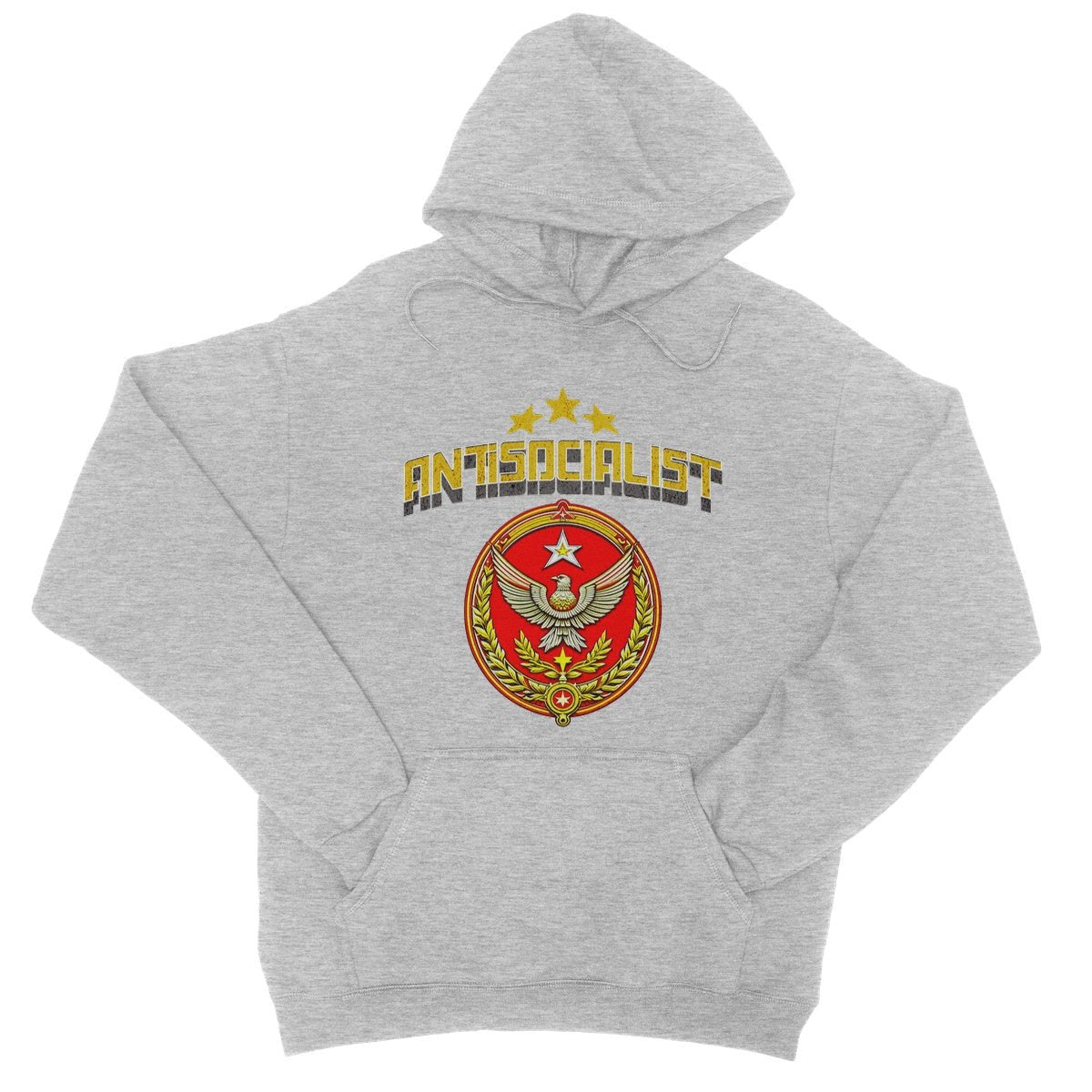 Antisocialist Hoodie - Heather Grey - Funny Hoodie