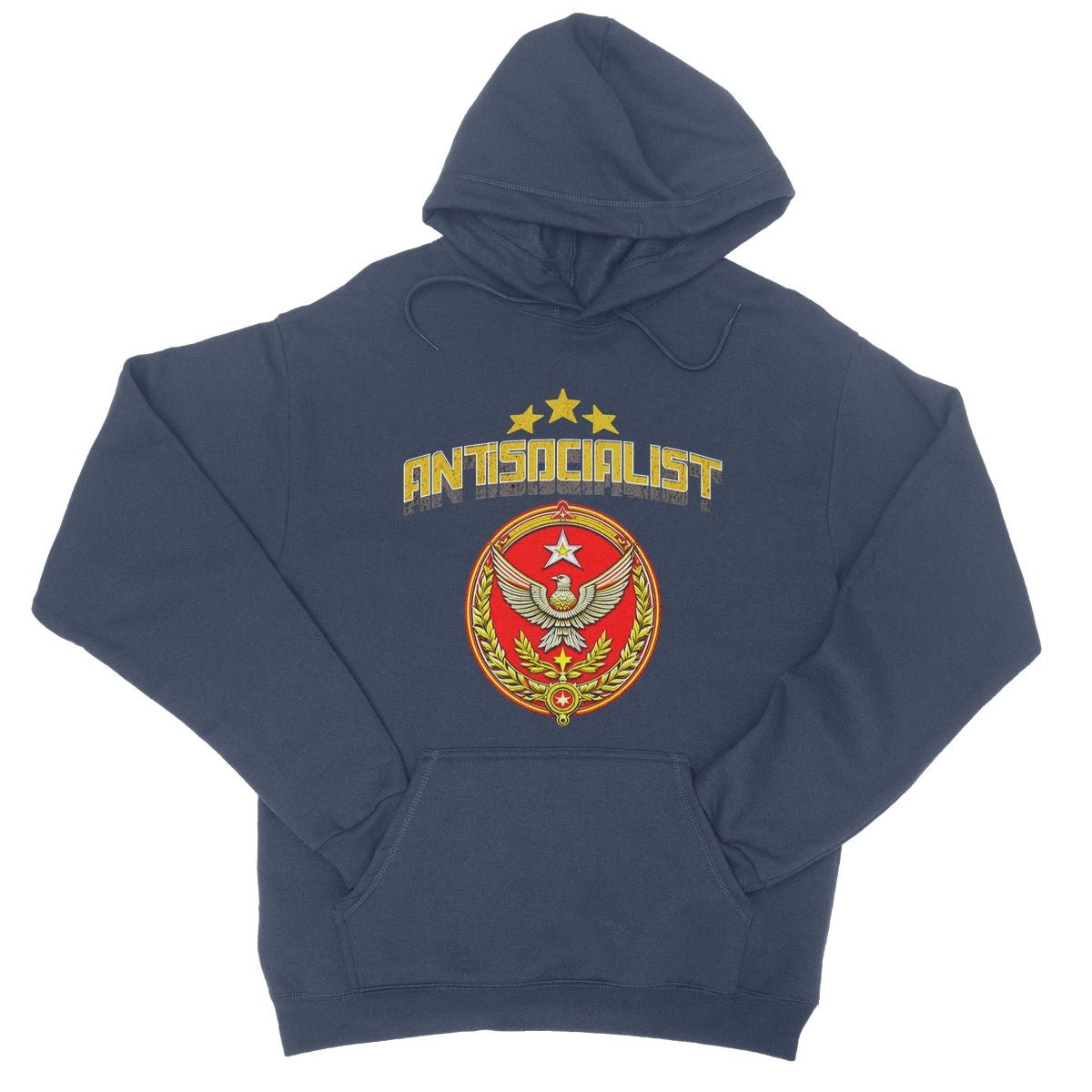 Antisocialist Hoodie - Oxford Navy - Funny Hoodie