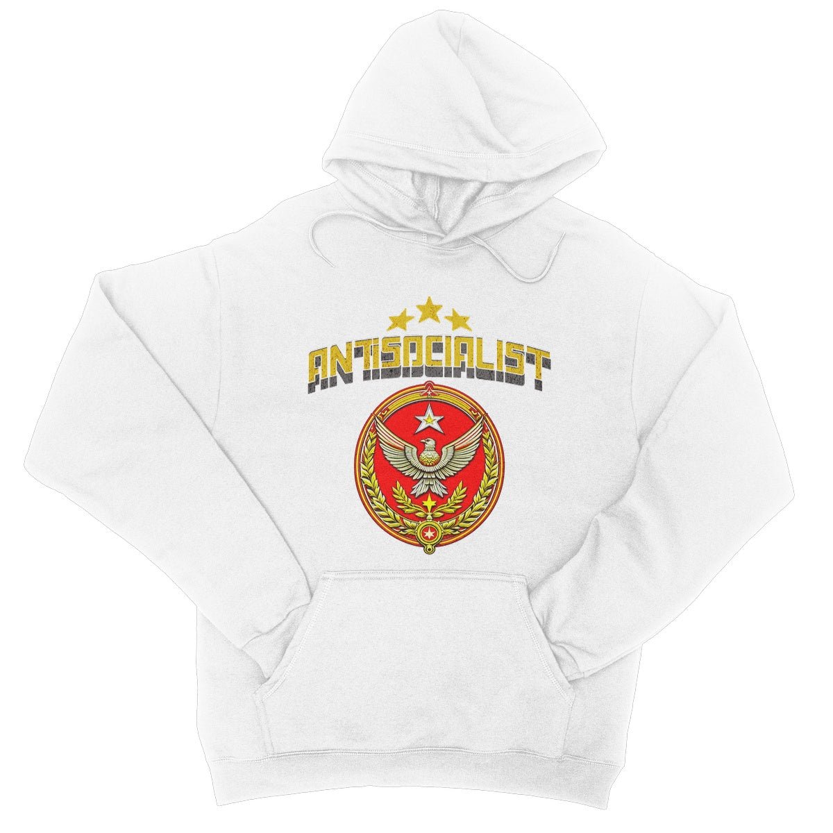 Antisocialist Hoodie - Arctic White - Funny Hoodie