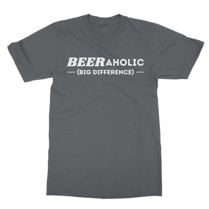 Beeraholic T-Shirt - Charcoal - Funny T-Shirt