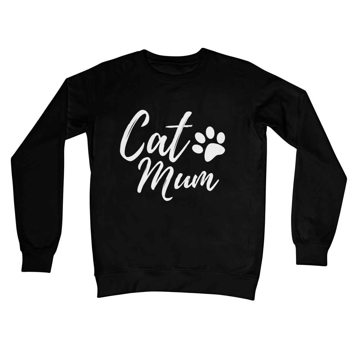 cat mum jumper black