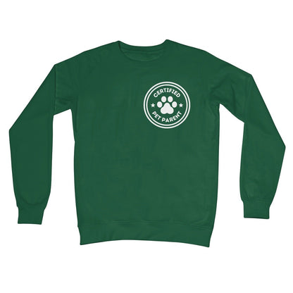 Certified Pet Parent Jumper - Bottle Green - Funny Jumper