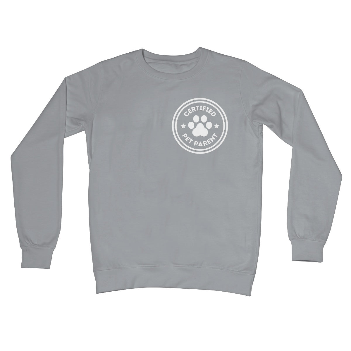 certified pet parent jumper grey