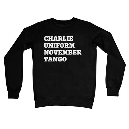 Charlie Uniform November Tango Jumper - Jet Black - Funny Jumper