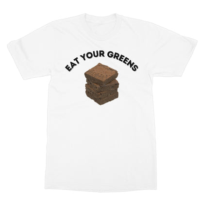 Eat Your Greens T-Shirt - White - Funny T-Shirt