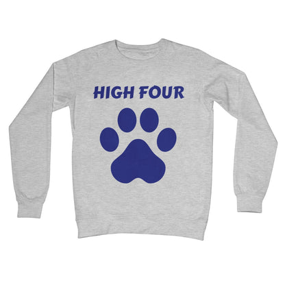 High Four Jumper - Heather Grey - Funny Jumper