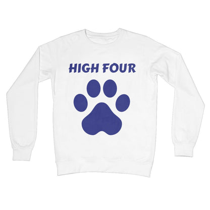 High Four Jumper - Arctic White - Funny Jumper