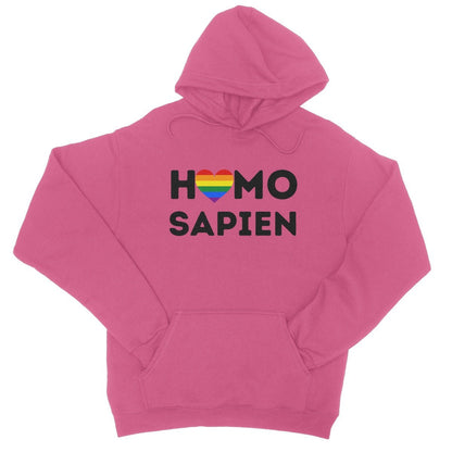Homo Sapien Hoodie - Hot Pink - Funny Hoodie