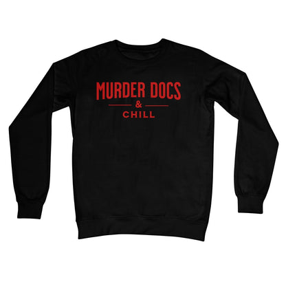 murder docs and chill jumper black