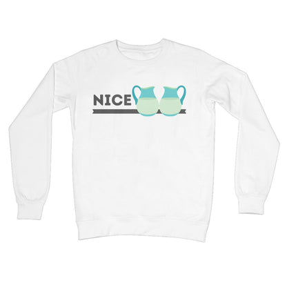 Nice Jugs Jumper - Arctic White - Funny Jumper