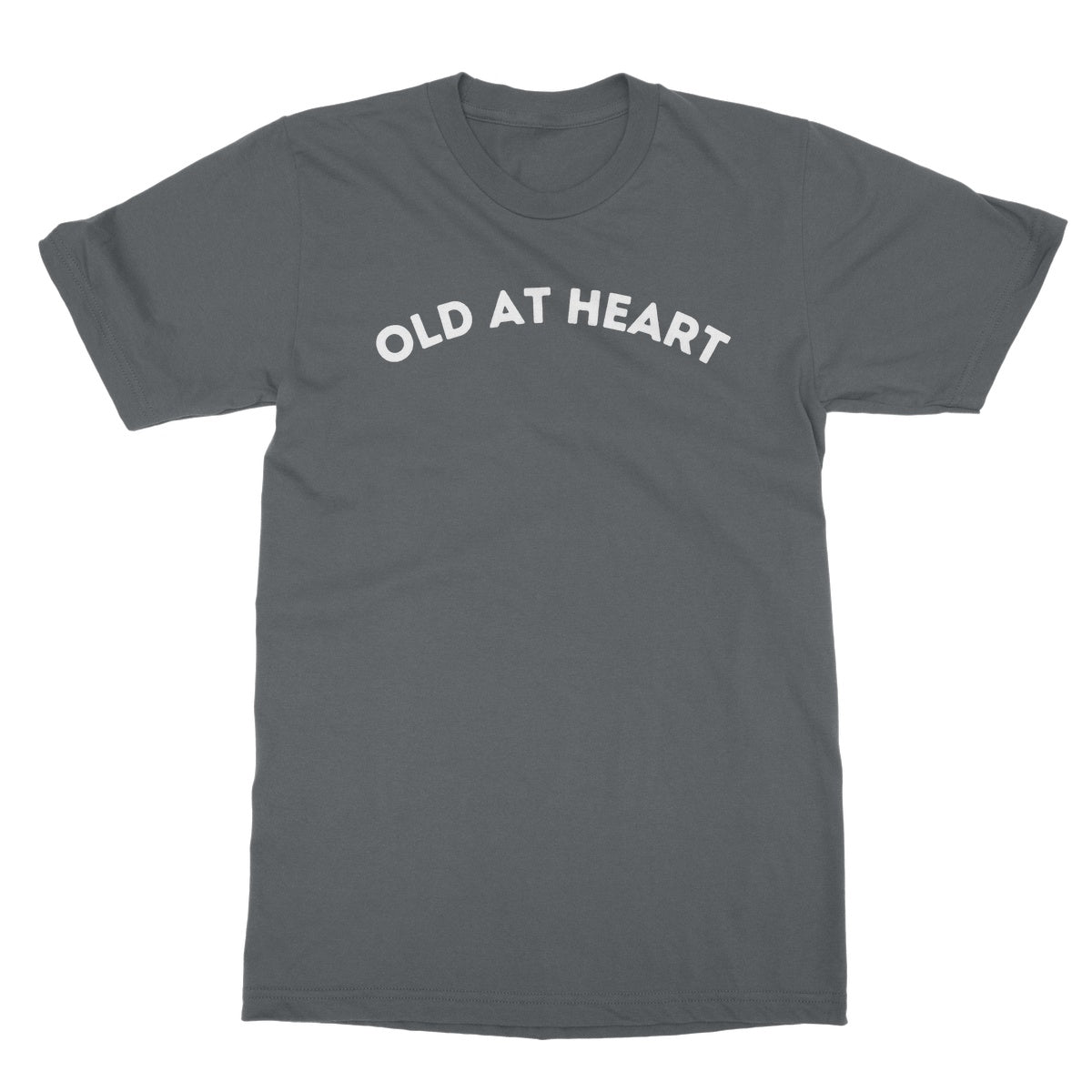 Old At Heart T-Shirt - Charcoal - Funny T-Shirt