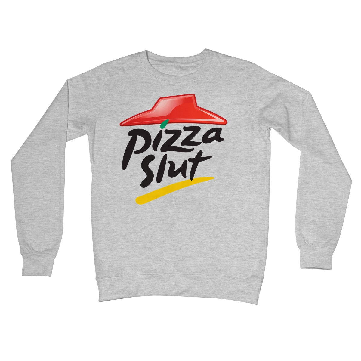 Pizza Slut Jumper - Heather Grey - Funny Jumper