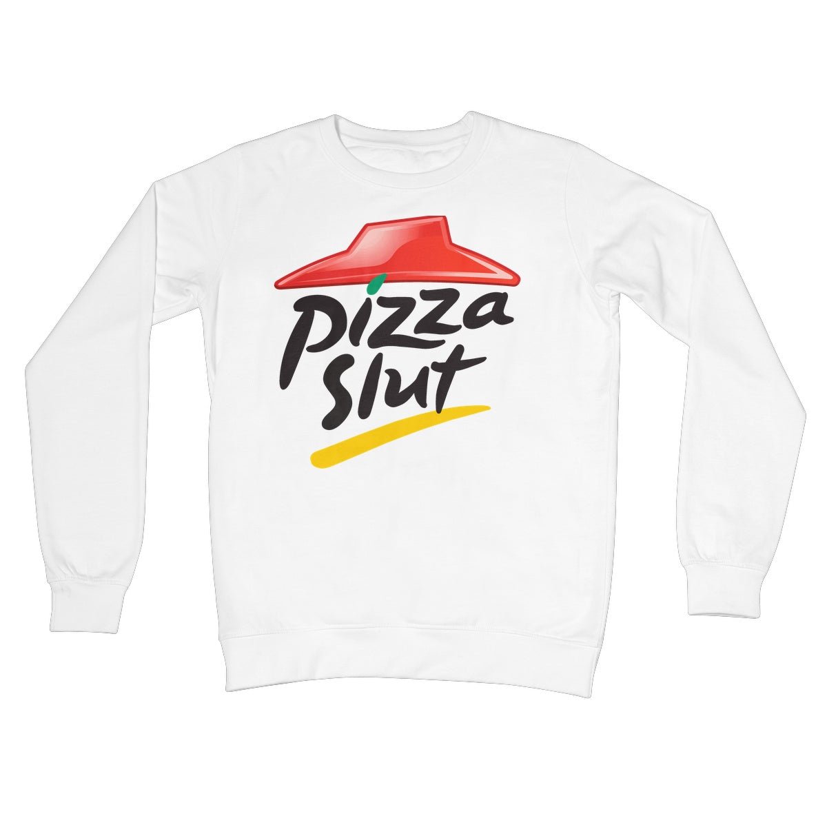 Pizza Slut Jumper - Arctic White - Funny Jumper