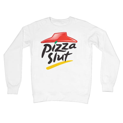 Pizza Slut Jumper - Arctic White - Funny Jumper