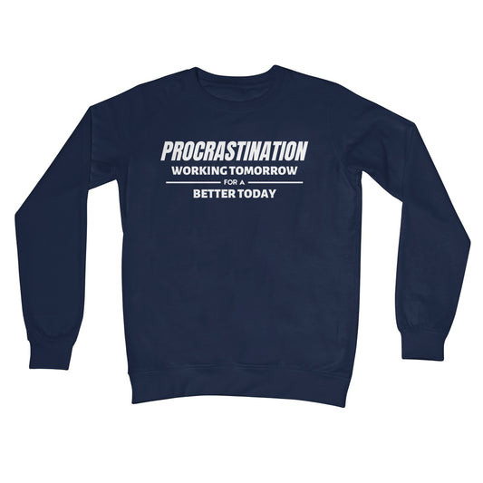 procrastination jumper navy