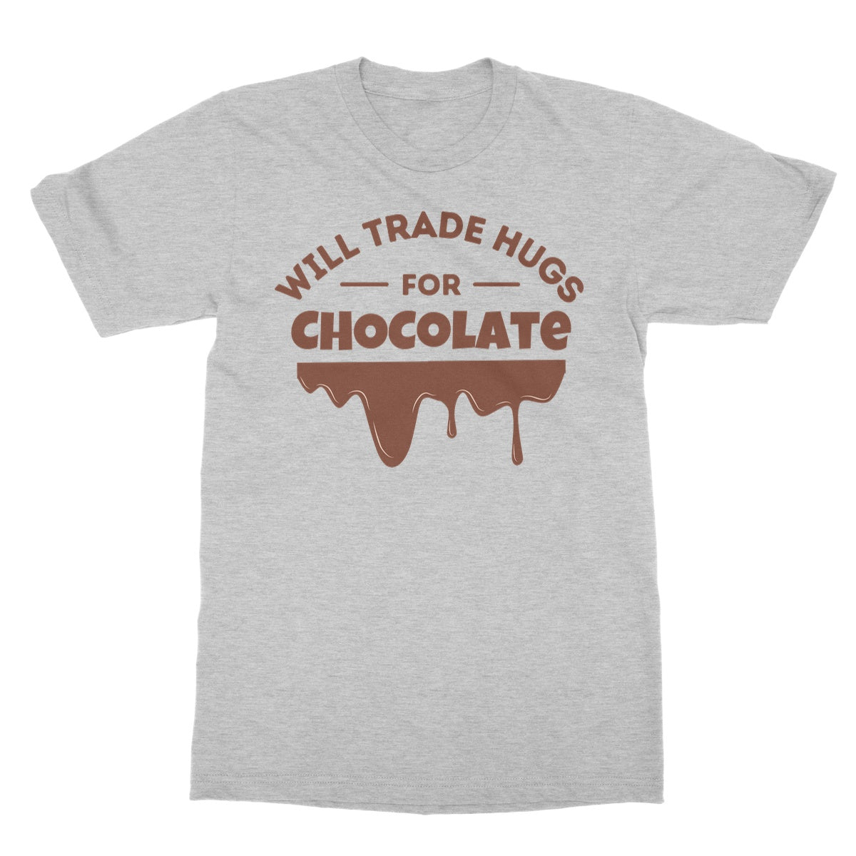 Will Trade Hugs For Chocolate T-Shirt - Sport Grey - Funny T-Shirt